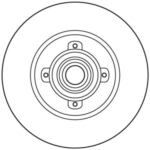 TRW DF6042BS disque de frein élimine le bruit arrière grâce au roulement assemblé