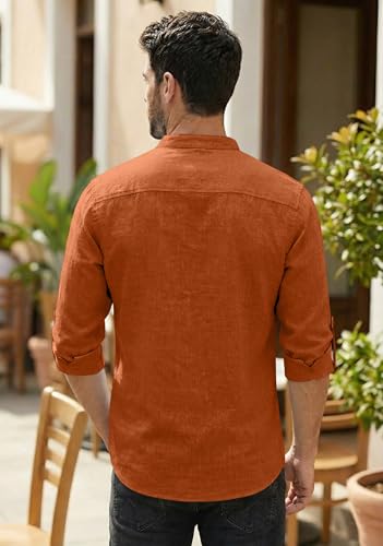 Image of Zombom Men's Cotton Polyester Blend Mandarin Collar Self One Design Printed Full Sleeve Regular Fit Casual Short Kurta