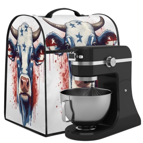 Coffee Maker Cover America Cow Pattern Kitchen Appliance Covers Small Appliance Covers Blender Cover Juicer Cover Dust Covers for Kitchen Appliances with Top Handle and Pockets,Washable,C747