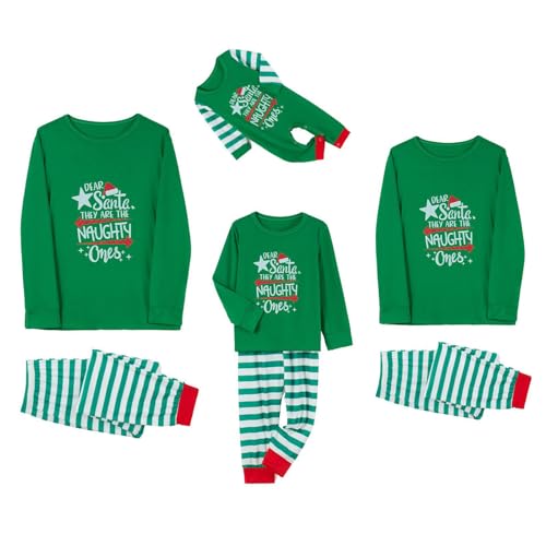 Family Christmas Pajamas Matching Sets - Soft Lettler Print Xmas Pjs for Couples & Kids | Holiday Family Pajamas2
