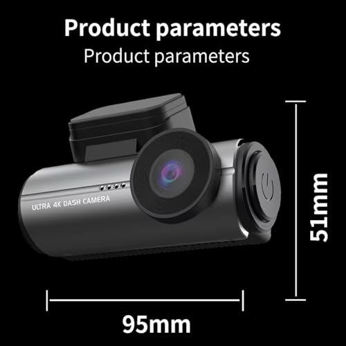 Image of Maharsh 3 Dash Cam 4K Front 1080 Rear & 1080 Cabin Dashcam WiFi GPS Front Cabin Recorder Cars Infrared Night IPS 3 inch Screen Loop Recording WDR Parking