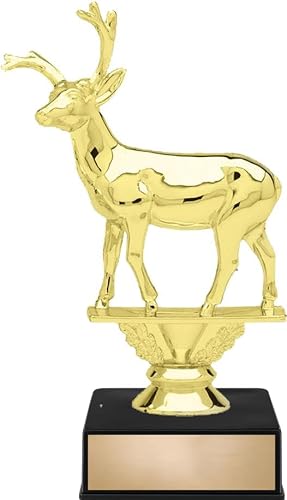 Crown Awards 6.5" Deer Buck Award On Black Luxury Base