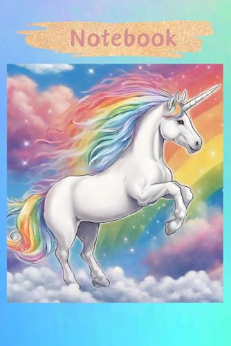 Notebook: 6"x9" Lined soft cover Notebook for journaling, writing, note taking. Aesthetic, cute, unicorn journal for kids image 2