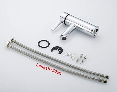 Robinet de lavabo cascade chromé économique pour eau chaude et froide