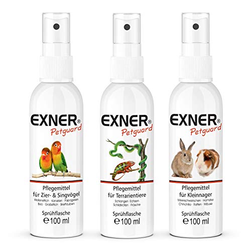 Exner Petguard Fellpflege für Hunde, Katzen & andere Haustiere - Mittel bei Juckreiz, Haarausfall, Entzündung, Parasiten, Räude, Milben & Pilzbefall - biologisch & natürlich - 100 ml Sprühflasche