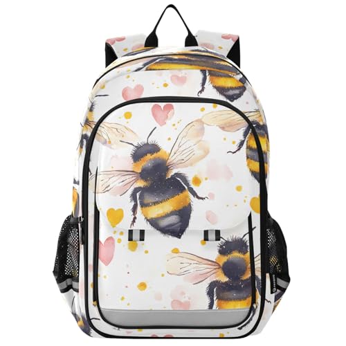 Sac à dos lycée aquarelle cœurs portable : le confort pour le voyage quotidien