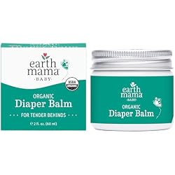 Earth Mama - Organic Diaper Balm - 2-Ounce | Diaper Cream for Baby, EWG Verified, Petroleum & Artificial Fragrance-Free with Calendula for Sensitive Skin