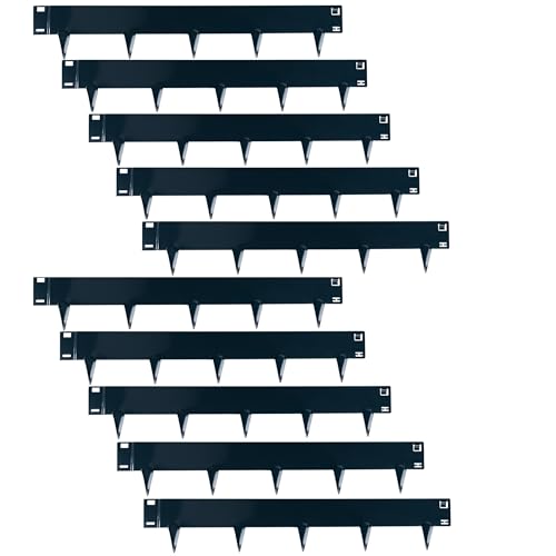 UNIGARDIA Bordura per Aiuola in Metallo per Prato 10 m - Bordatura Aiuole Giardino Alta 185 mm - Bordure per Aiuole in Metallo Flessibile, Antracite