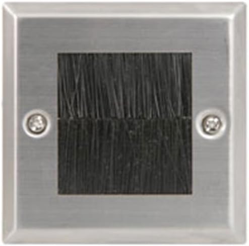 Brush Wall Plates Brushed Steel Metal Single Gang 86mm x 86mm
