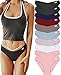 FINE TOO 6/10 Pezzi Donna Cotone Slip Bikini Perizoma Elasticizzato Vita Media Confortevole Mutande Sexy Lingerie S-XL (XL, A-10er)