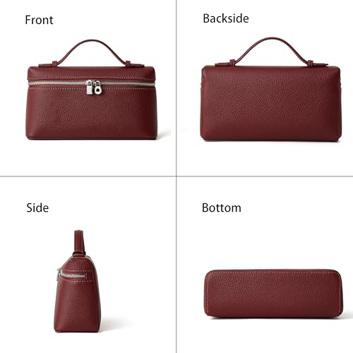 Image of DORIS&JACKY Small Leather Crossbody Bag for Women Designer Mini Top Handle Clutch Phone Bag with Adjustable Shoulder Strap