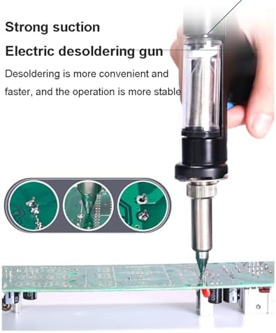 This digital display automatic desoldering station, equipped with a desoldering gun and soldering iron, is a precision tool for electronic repair