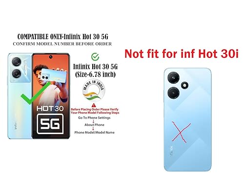 Image of COVERBLACK Rubber Back Cover for Infinix X6832 / HOT 30 5G - Transparent
