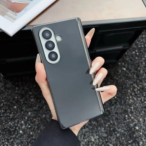 Étui Samsung Galaxy Z Fold 5 coque fine noire antichoc avec miroir