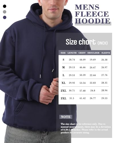 Taiyin 3 pack Men's Lightweight Fleece Pullover Hoodie Long Sleeve Sweatshirt2