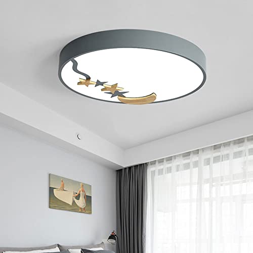Plafonnier LED anti-eblouissement en bois variable pour chambre bebe