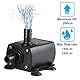 Aquarium Pumpe Klein, Wasserpumpe Klein USB, Wasserpumpe Aquarium Leise, Aquariumpumpe mit Filter, Tauchpumpe für Aquarium, Mini Teichpumpe für Wasserwechsel Ultra Leises Brushless DC 5V (150L/H 1.2W)