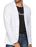 COOFANDY Mens Casual Slim Fit Blazer 3 Button Suit Sport Coat Lightweight Jacket, White, Small