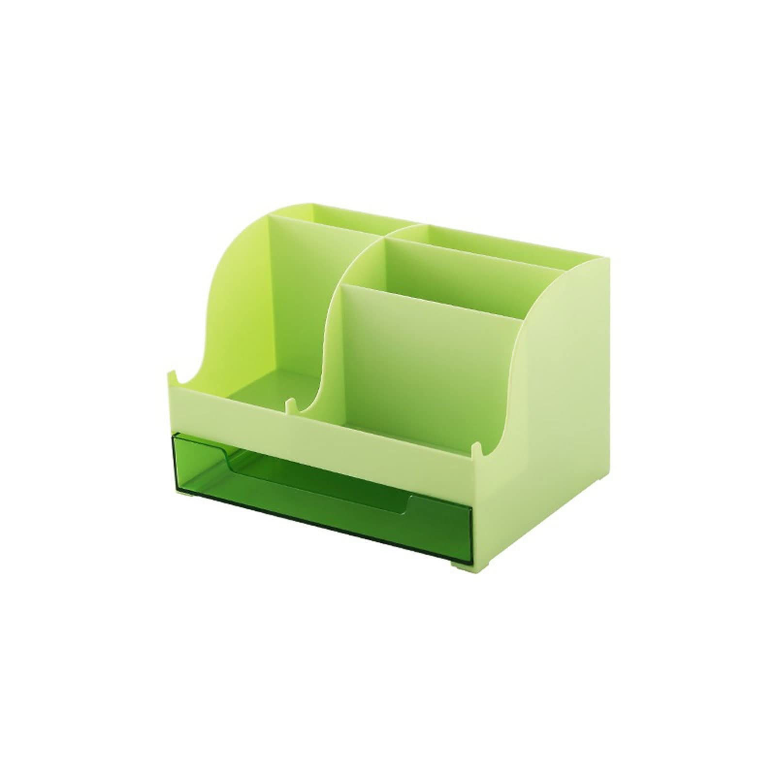 JINGYAN Pencil Holders Large capacity desk accessories pen holder with drawer pencil storage box desktop school office stationery(Green)