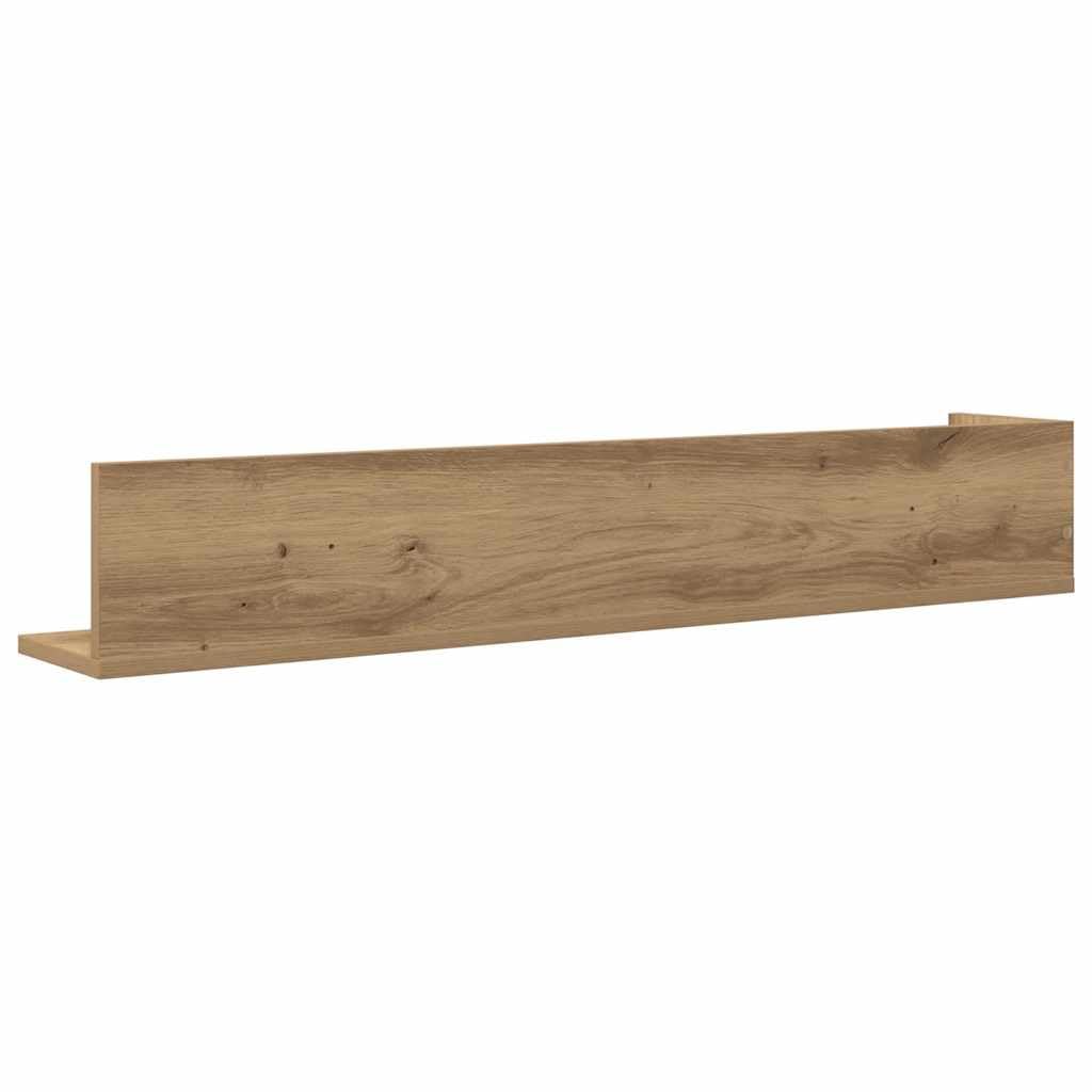 vidaXL Wandregale 2 STK. Artisan-Eiche 100x16,5x16,5 cm Holzwerkstoff