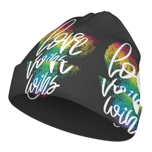 LGBTQ Pride Month Rainbow Gay Kids Beanie Hat for for Girls Boys Children Cap Winter Knitted Chemo Cancer Headwear Accessories Gifts Decoration