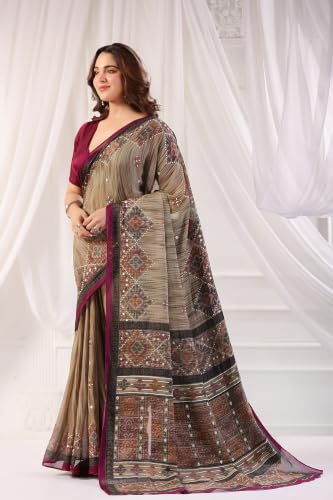 Image of TAMAIRA FASHION Mulmul Pure Cotton Saree For Woman |Office Wear Daily Wear Sarees For Women Without Blouse Piece(Available in 10 Colours)