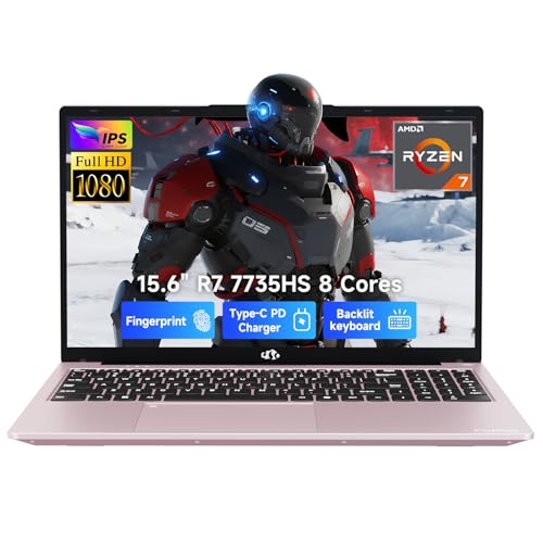NIMO Gaming Laptop, 15.6" FHD Display, Ryzen 7 7735HS (8C/16T, Up to 4.75GHz) Computer, 64GB DDR5 2TB NVMe SSD, Radeon 680M Grap