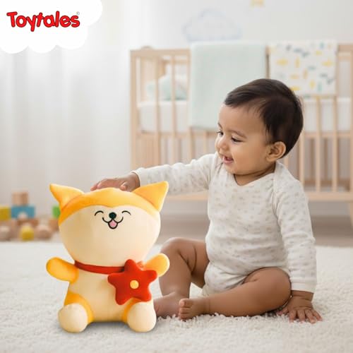 Image of TOYTALES Cat Plush Toy for Kids | Cute Soft Kitty Stuffed Animal with Flower for Girls & Boys | Baby Soft Toy | Cuddle Plush for Toddlers & Children | 20CM Cute Cat Toy