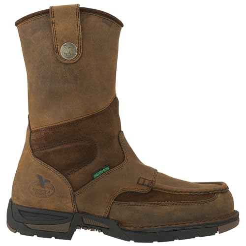 Georgia womens Athens Wellington Boot-m Georgia Steel Toe Work Boot, Brown, 8 US