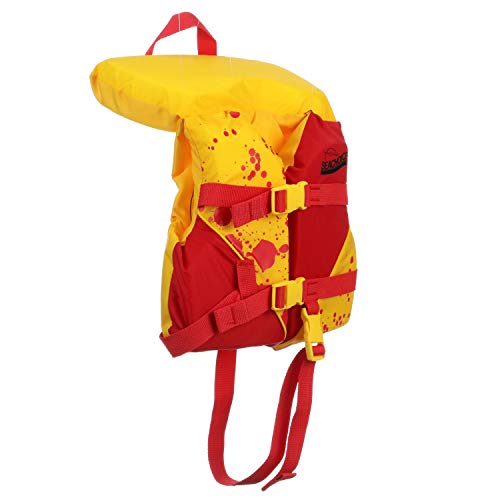 Seachoice Type Ii Deluxe Adjustable Boat Vest W/Grab Handle, Bright Yellow And Red, Child, 30-50 Lbs. #TOP2