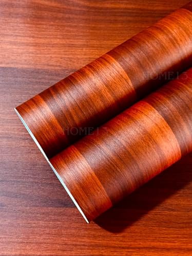 Image of HOME13 Self Adhesive Wood Grain Wallpaper for Furniture Vinyl Sticker Wooden Door Desktop Wall Paper Kitchen Wallpaper (2 feet by 10 feet, Wallnut Brown)