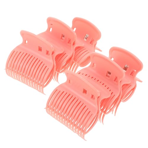 CRILSTYLEO 12 Piezas Presilla Permanente Reemplazo De Abrazadera De Rizador Caliente Clip Rizador Caliente Reemplazo Del Clip Del Rodillo Caliente Clip De Mandíbula Rizador Beige El Plastico