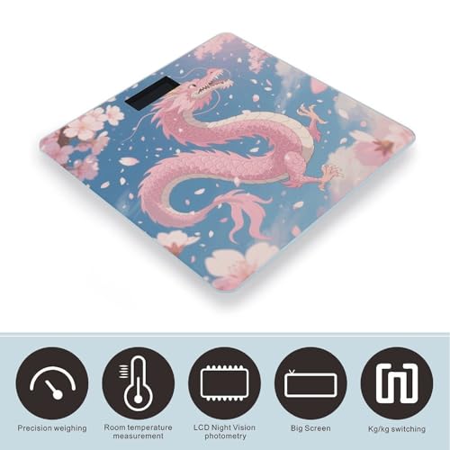 Báscula digital para baño Cherry Blossom Dragon 400 lb miniatura 3