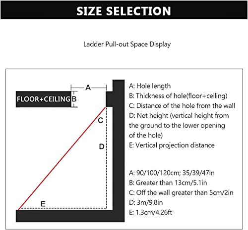 Ceiling Attic Telescopic Ladder Pull Down Non-Slip Alloy Step Ladders Invisible Folding Ladder For Home Attic Ladder #TOP2