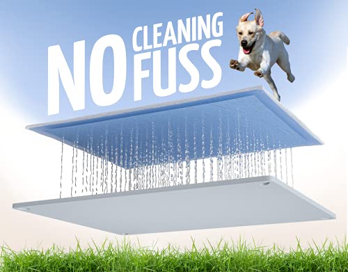 Image of TidyFriend 2 Pk Pee Pad Holder Tray for 30 inch x 23 inch Pee Pads with Corner Lock Holes, Raised Edges, Non-Spill, Easy to Clean Silicone Dog Potty Tray Holder, For Indoor Floor Protection (Light Grey)
