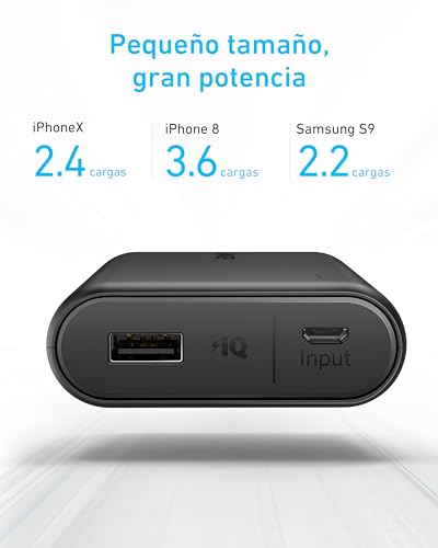 Anker PowerCore 10000 mAh - Batería Externa Power Bank, Cargador portátil pequeño y Ligero, batería Externa compacta con tecnología de Carga rápida para iPhone 16, Samsung Galaxy y más