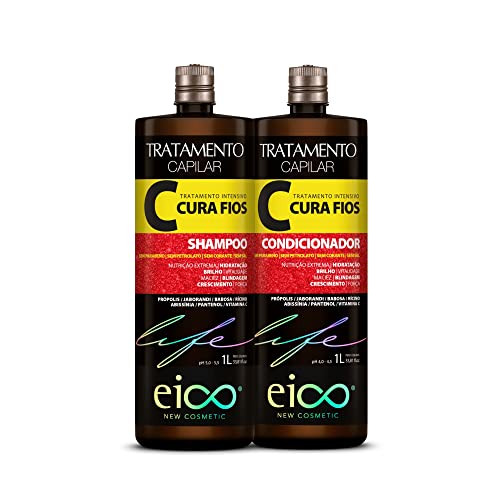 Kit Eico Life - Cura Fios (Sh. 1 L + Cond. 1L), Eico