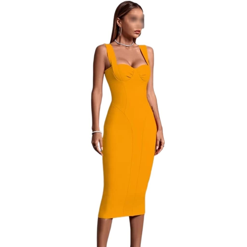 Figurbetontes kleid orange Clearance