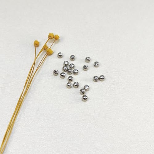 Besyvvin 25er Piercing Kugeln 1,6mm Silber Ersatzkugel 5mm Edelstahl Schraubkugel für Piercing Nase Bauchnabel Zungen