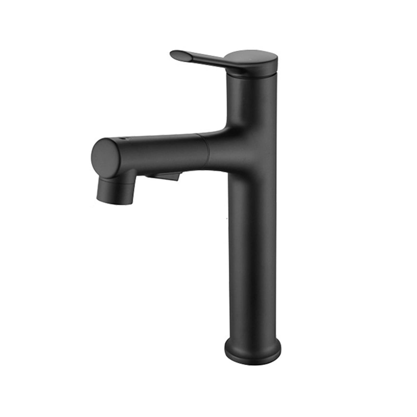 Robinet de salle de bain extractible noir pour vasque moderne