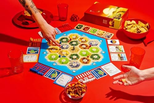 Image of Family Card & Board Game for Adults and Kids Ages 10+, Fun Strategy & Party Game for All Ages, Multi-Players, Perfect for Nights, Travel & Home Entertainment (Cattan Base Game)