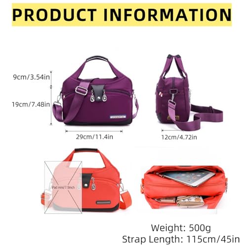 Anti Theft Crossbody Bags for Women, Crossbody Bags for Women, Shoulder Bags, Handbag, Oxford Cloth Satchel, Multiple Pockets2