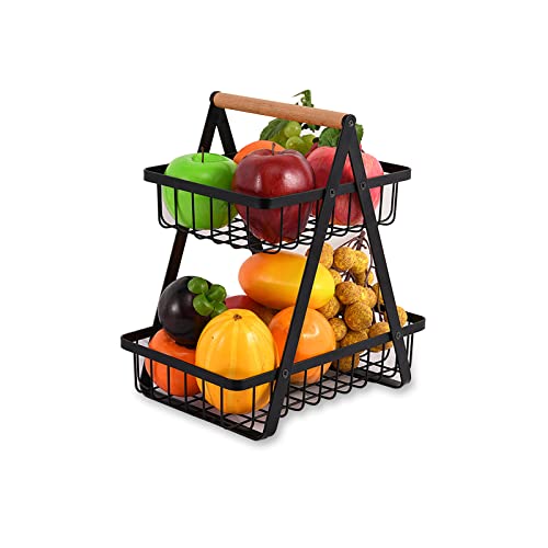 iophi 2 Stöckig Obstkorb, Abnehmbar Obst Etagere 2 Etagen Küche Moderne Obstschale, Praktischer Obstkörbe aus Metall für Brot, Gemüse, Snacks, Eckregal Stehend Aufbewahrung Küche Schwarz iophi 2 Stöckig Obstkorb, Abnehmbar Obst Etagere 2 Etagen Küche Moderne Obstschale, Praktischer Obstkörbe aus Metall für Brot, Gemüse, Snacks, Eckregal Stehend Aufbewahrung Küche Schwarz