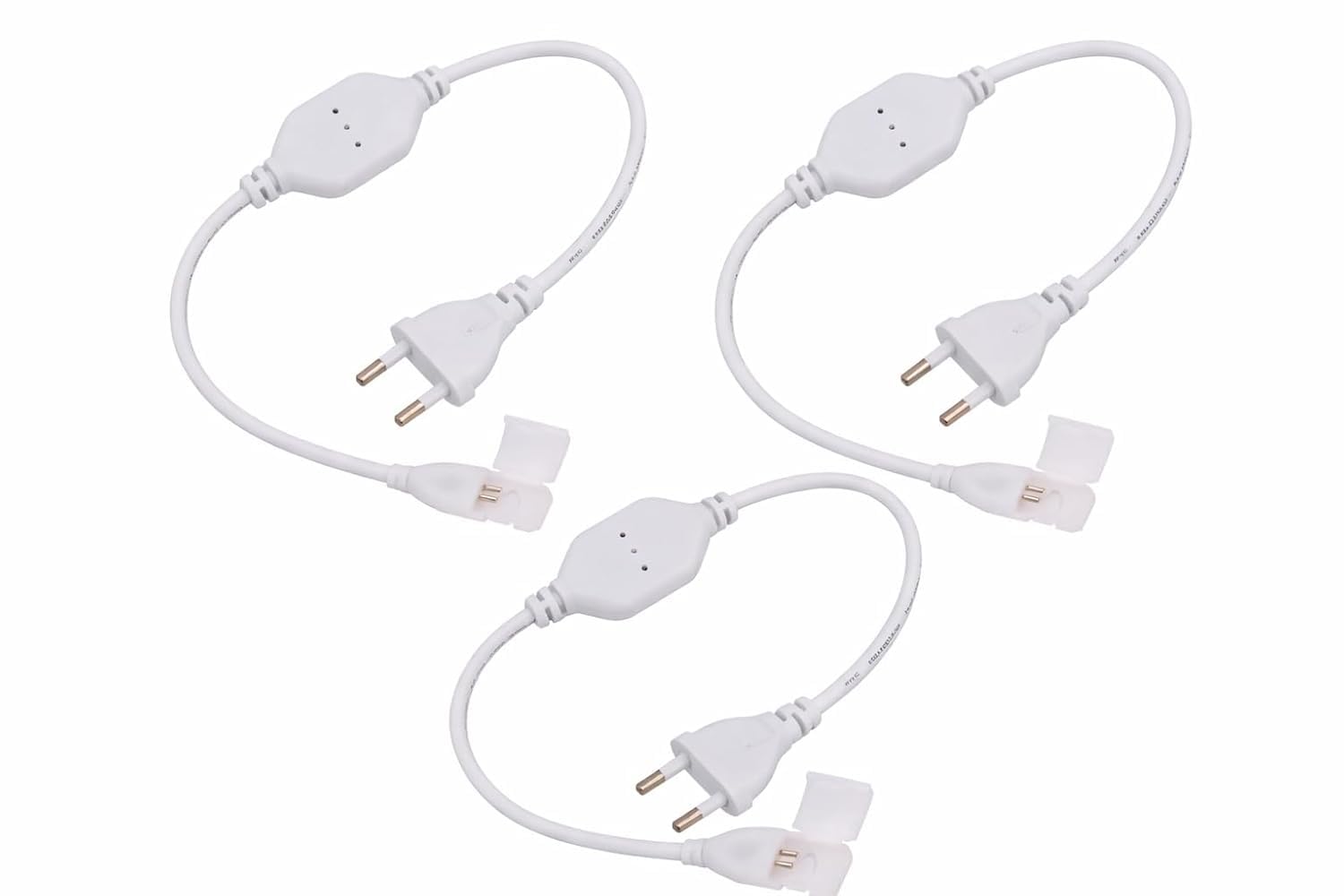 220V AC PIN Connector/Adaptor/Cable for LED SMD 2835-120 LED/Mtr. Rope Light (Pack of 3)-image-26