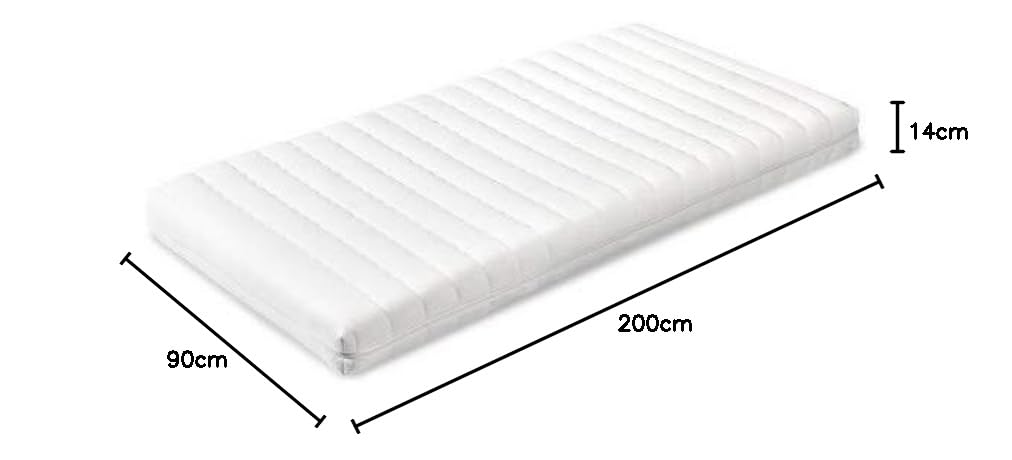 MSS e.K. JUNIOR Kinder- und Jugendmatratze 90 x 200 x 14 cm