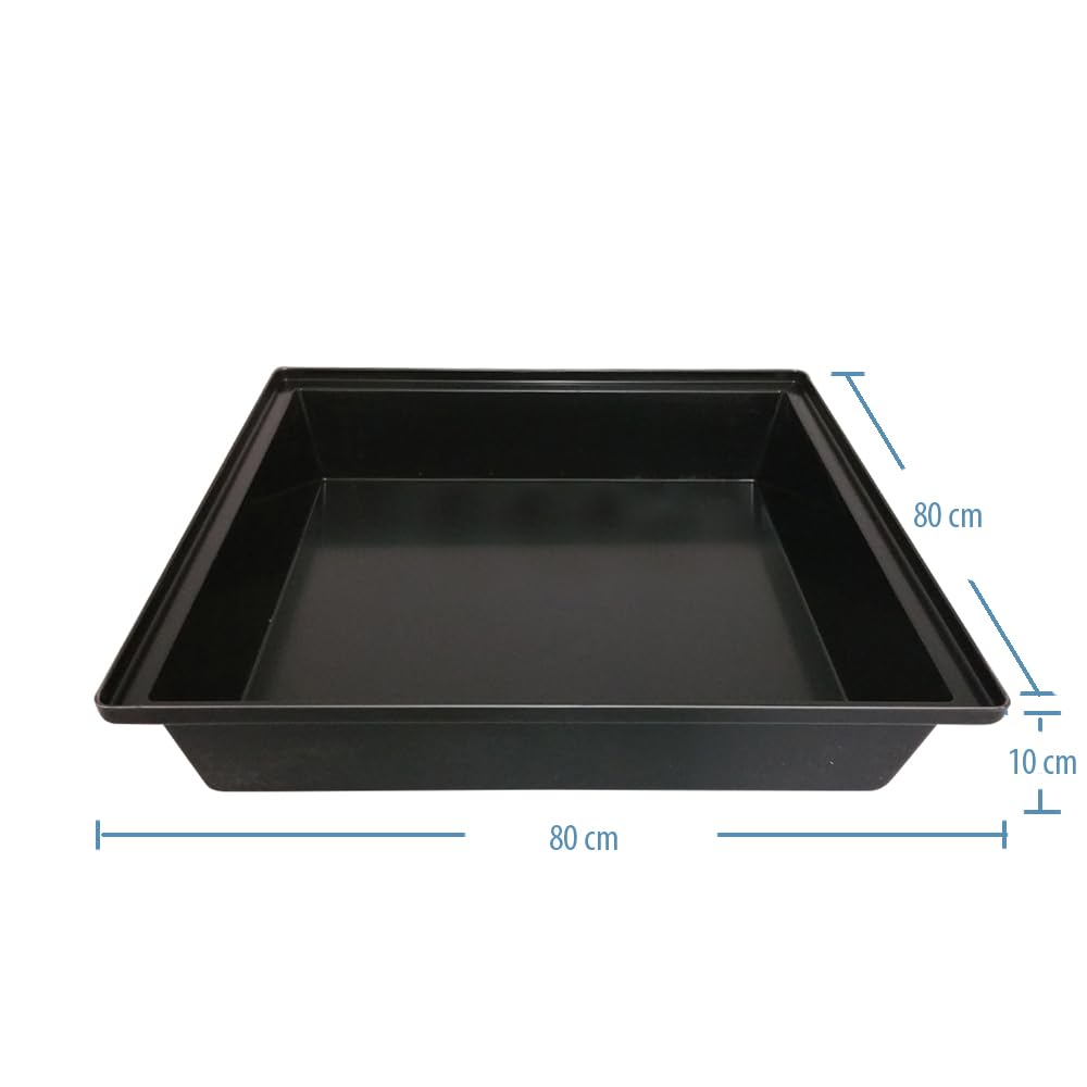 Breker Kunststoffwanne 80x80cm 10er Pack [geeignet als Kotwanne] 64 Liter Fassungsvolumen | Allzweckwanne | Plastikwanne