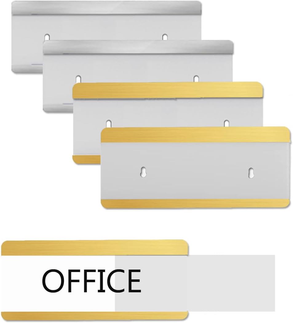 Diteje 4 Pack Name Plate Holder,Wall Name Plates Holder for