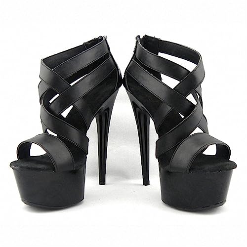 Talons hauts 17cm avec fermeture éclair arrière pour un ajustement et un style uniques - 4