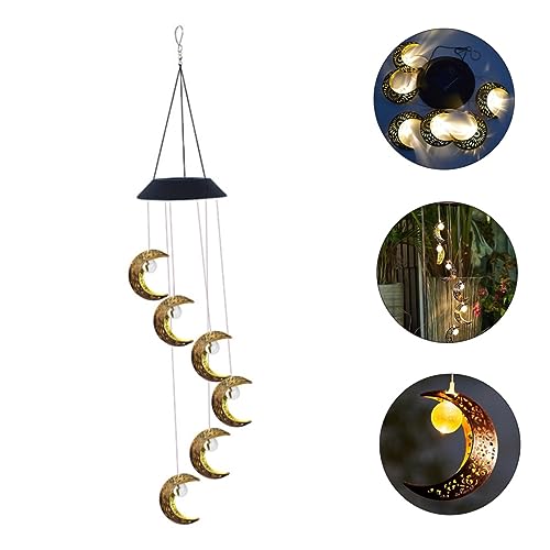 Yardwe 5 Unidades Lâmpada De Carrilhão De Da Lua Decoração Led Jardim Pendurado Lam Sinos De De Luz