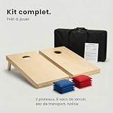 Cornation cornhole bois 120 x 60 cm avec 8 sacs photo 4